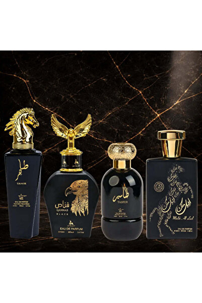 Ayelet Set of 4 Arabian Men's Perfumes 100 ml – Tahir, Qannas Black, Taseer, ...