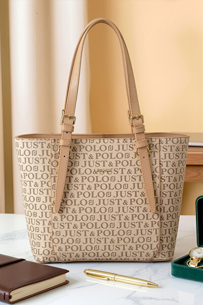 Just Polo Women's Large Size 4-Compartment Shoulder Bag & Clutch Bag (35X25 cm)