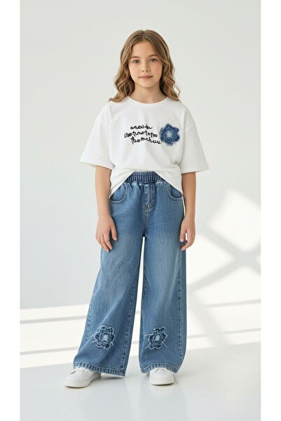 NURTOPU Set pentru fete, 2 piese, vară, mânecă scurtă, bumbac bumbac moale țe...