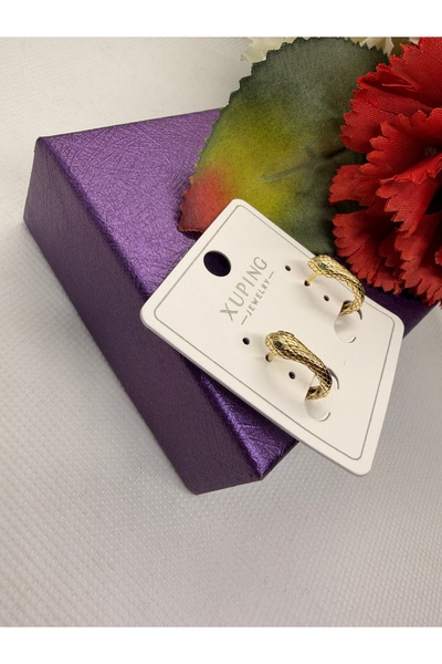 XUPING JEWELRY Jeweler's Series Snake Model Steel Minimal Hoop Steel Earrings