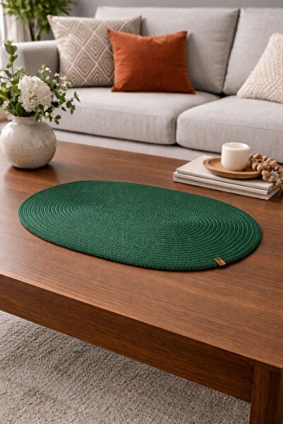 Naspar Handmade Cotton Thread Knitted m Tablecloth R Table Runner a Placemat ...