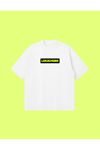 PURE POWER Les Is More Oversized Boxy Fit Unisex 100% Cotton Pack T-Shirt – P...
