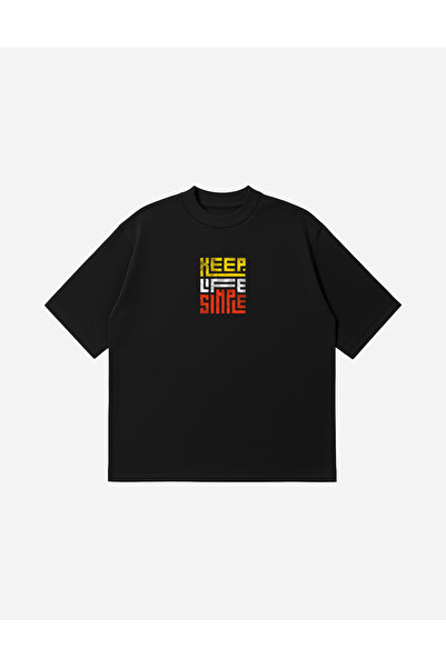 PURE POWER Keep Life Simple Boxy Fit Oversized Unisex 100% Cotton Pack Tshirt...