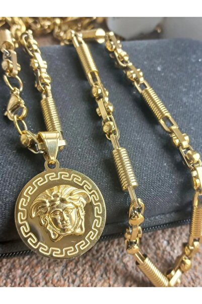 Mihasem Medusa plated stainless steel chain and medallion