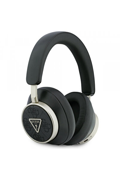 Guess Cască handsfree Bluetooth 4G cu logo Triunghi Auriu, A2DP, Negru