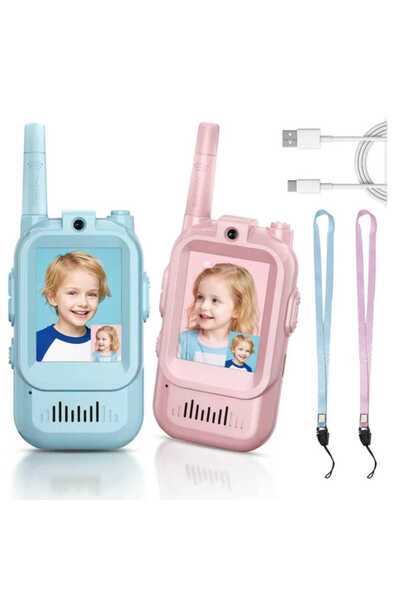 SMART BARRY أجهزة دردشة فيديو لاسلكية للأطفال قابلة لإعادة الشحن مكون من قطعت...