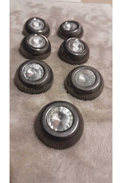 ILCARE Black Coated Stone Metal Button 44 Size 26 mm 7 Pieces