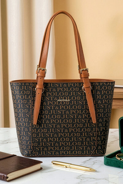 Just Polo Women's Large Size 4-Compartment Shoulder Bag & Clutch Bag (35X25 cm)