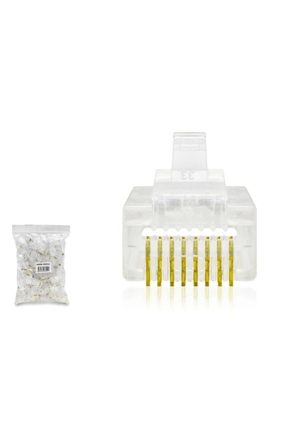 naque موصل Cat5 Ez Rj45 مع فتحة 100 عبوة شفافة HDX5062
