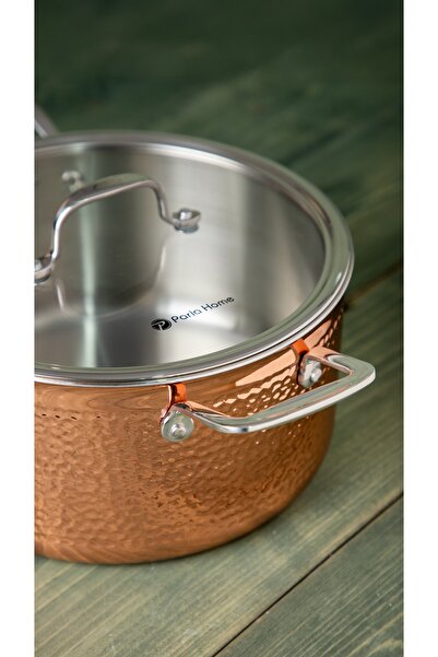parlahome 12Pcs Cookware set Prestige series P-1190, 3ply Stainless Steel 304, Hammered design, Induction.