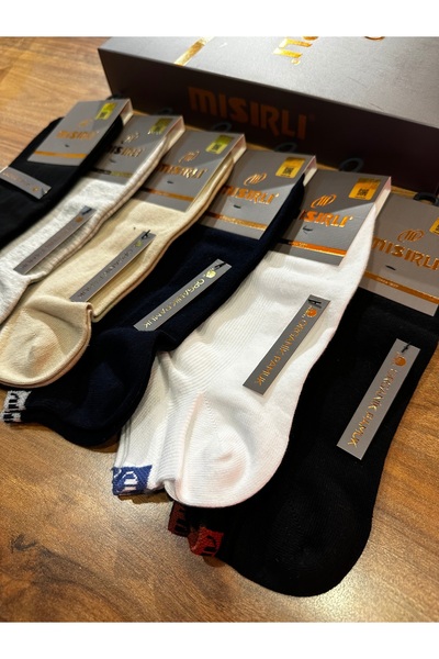 Mısırlı Men's Organic Cotton Stitch-Free Comfortable Booties Socks 6-Pack