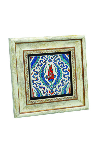 Sadrazam Rüstempasha Mosque Tile Pattern Printed Natural Stone Table 20X20Kd-34