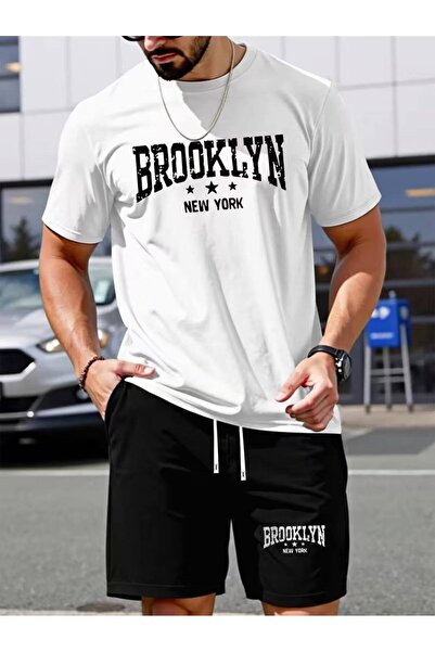 CLASSY.MODA Men's Printed T-Shirt Shorts Set Summer Comfortable Fit Oversized...