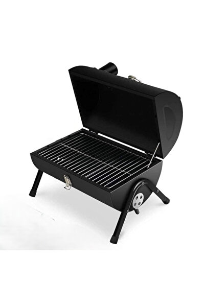 OEM Grătar metalic rotund portabil pentru grădină și camping, 38×25×38 cm, negru