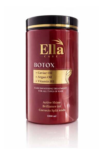 ella care بوتوكس - علاج لتنعيم الشعر بزيت الكافيار وزيت الأرغان وفيتامين ب5