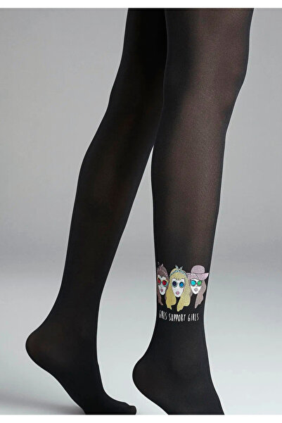 Penti Fashion Tights 40 DEN with "Printed – Black