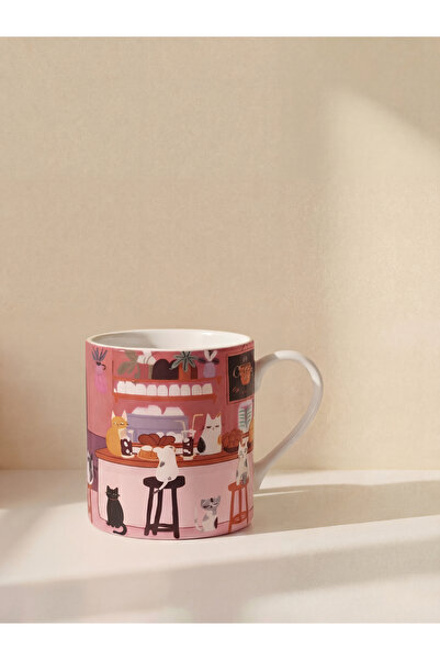 LC Waikiki Rmz Gi̇yi̇m Farkiyla Cat Ba Printed Ceramic Mug 290 ml