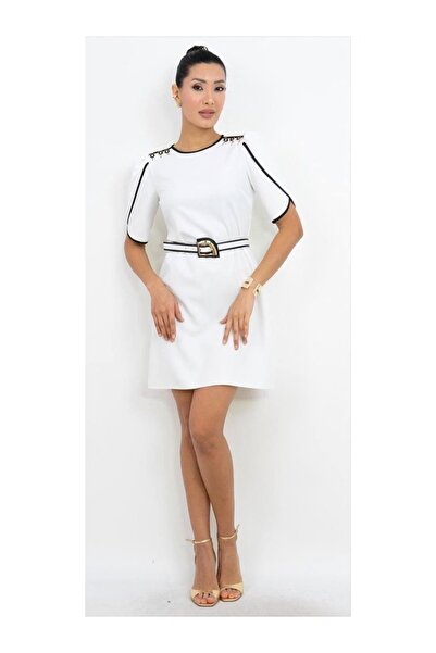 Dorne Moda Kemer Detaylı Mini Elbise