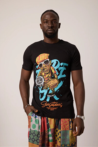 SUPERBLUE تي شيرت مابي أسود للرجال