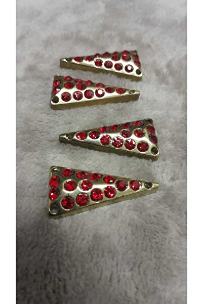 ILCARE Gold Plated Stone Metal Ornament 55 Size 16 mm 4 Pieces