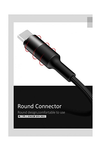 OEM Data Cable Usams Aluminum Braided US-SJ221 U5 Type-C Black