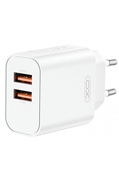 XO Design Incarcator Retea CE34, 12W, 2.4A, 2 x USB-A, Alb