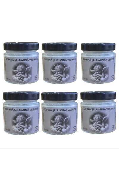 kasa Lumanarilor Set 6 buc Candela Cimitir borcan - Odihnă și lumină veșnică ...