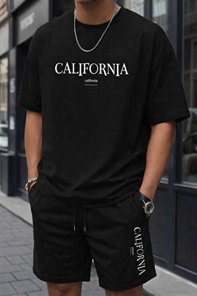 CLASSY.MODA Men's Printed T-Shirt Shorts Set Summer Comfortable Fit Oversized...