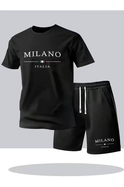 CLASSY.MODA Men's Printed T-Shirt Shorts Set Summer Comfortable Fit Oversized...