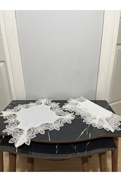 BRL ÇEYİZ HOME French Lace Laced Luxury Zigon Coffee Table Cover