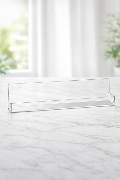 TutturX 2 Plexi Nail Polish Racks 38cm, Set of 2, Beige Acrylic, Aesthetic and Stylish Set