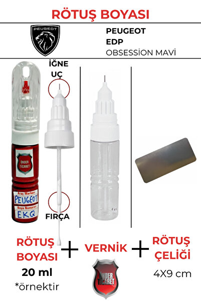 Önder Ticaret Peugeot EDP Obsession Mavi Rötuş Boyası + Vernik + Rötuş Çeliği...