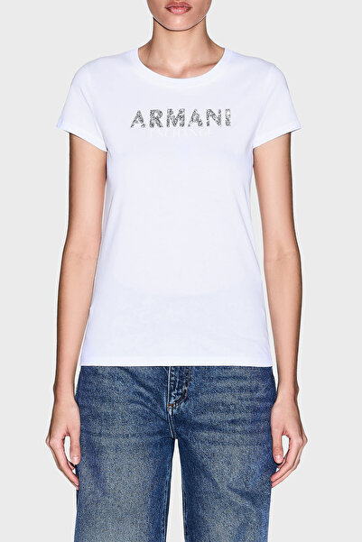 Armani Exchange Cotton Pack of Slim Fit Crew Neck T-Shirts with Stone Logo t ...