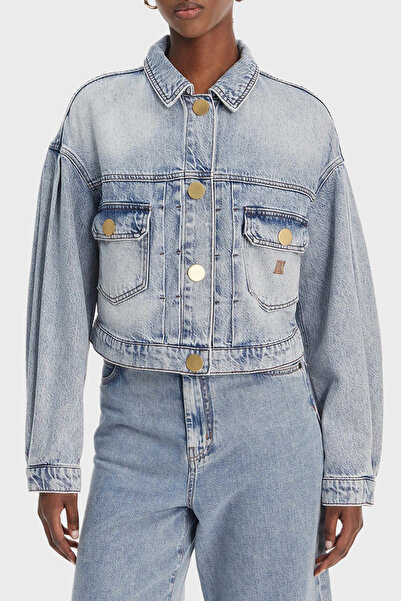 Armani Exchange Logo Regular Fit Pocket Detail Denim Jacket Denim Jacket Xw00...