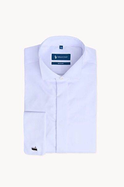 Braiconf Tailored formal shirt with classic print Multicolor