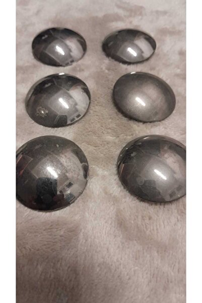 ILCARE Black Metal Button 48 Size 30 mm 6 Pieces