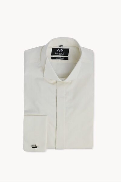 Braiconf Tailored formal shirt with a fitted print Grey