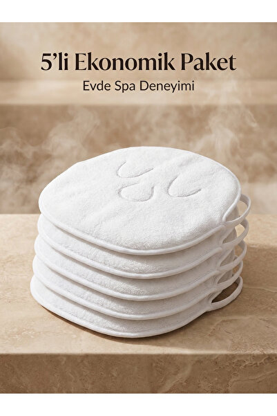 Femmelogy 5'li Buharlı Havlu Yüz Maskesi Spa Cilt Bakım Sıcak Kompres