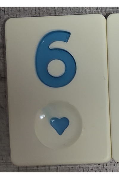 ESER 1 adet okey taşı- yapboz hediye mavi 6