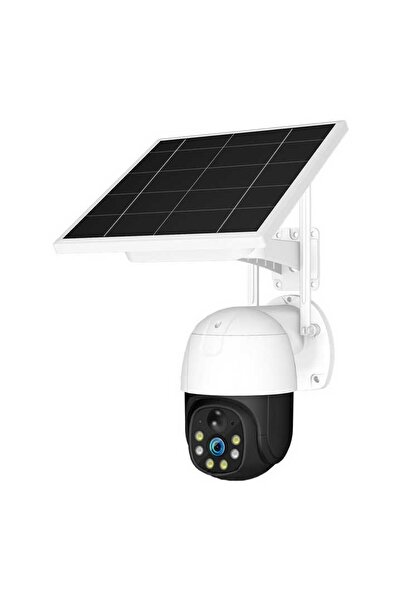 DealsReall Cameră de supraveghere solară WiFi, 4K, 360 ° PTZ, Detecție mișcar...