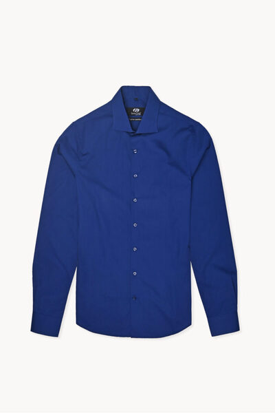 Braiconf Tailored office shirt with extra-fitted print Blue