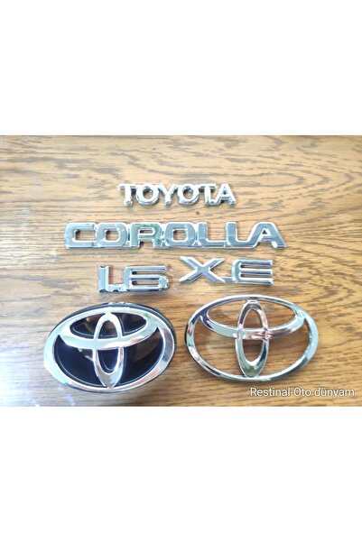 restinal Toyota Corolla AE101 Bagaj Logo Seti Toyota Corolla 1.6 XE Yazı Ön A...