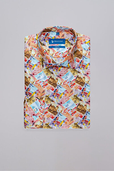 Braiconf Multicolor fitted printed shirt