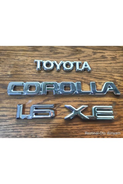 restinal Corolla AE101 Bagaj Yazı Seti Toyota Corolla 1.6 XE Yazı Amblem 4 Pa...