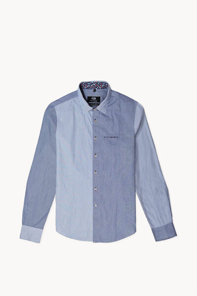 Braiconf Casual tailored shirt with extra-waisted print Multicolor
