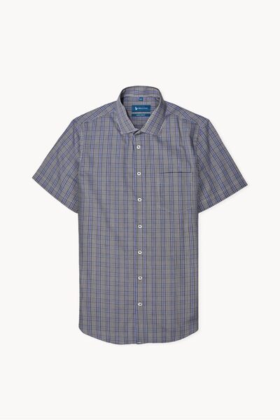 Braiconf Casual tailored shirt with extra-waisted print Grey