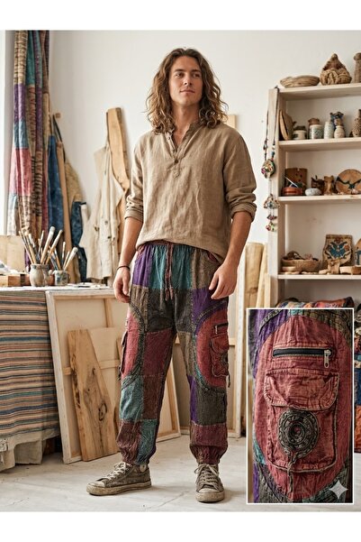 AYASOFYA OTANTIK Unisex Nepalese Authentic Ethnic Casual Hippie Bohemian Trou...