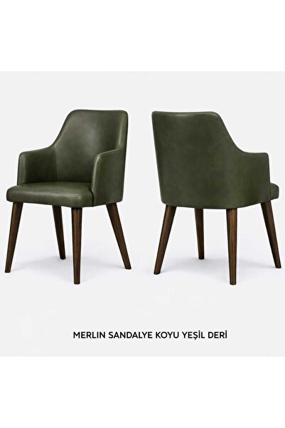 RİGATO ferramente MR Deri Sandalye – %100 Kayın Ağacı Eskitme Ceviz Ayak | Pr...