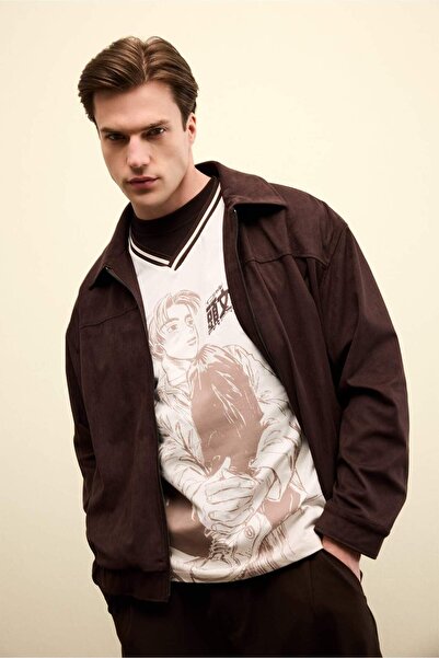 DeFacto Overshirt Fıt guler de cămașă Mont G5885AX26SP