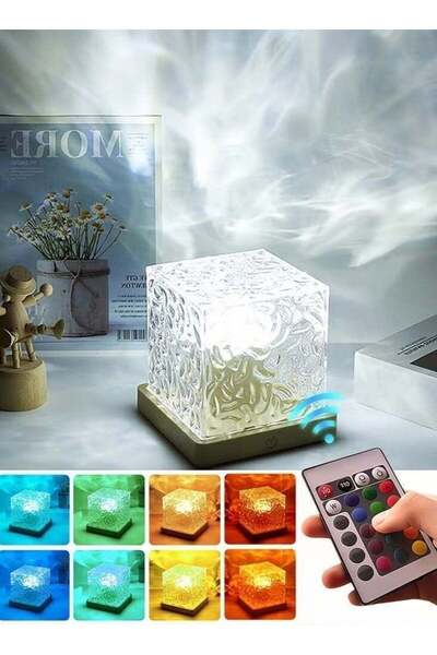 Venix 16 Color Water Ripple LED Night Light Star Projector Rechargeable Lamp